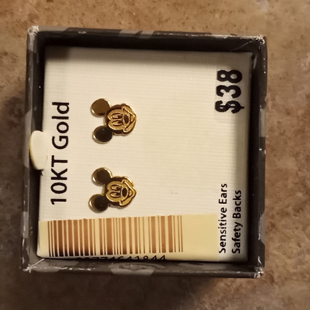 10KT Gold Mickey Mouse earrings